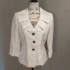 Women's Alex Marie Shimmer Blazer with Black Buttons Size 4